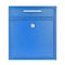 Adiroffice Medium Steel Drop Box Wall-Mount Locking Mailbox, Blue ADI631-05-BLU-MK - alternate 5
